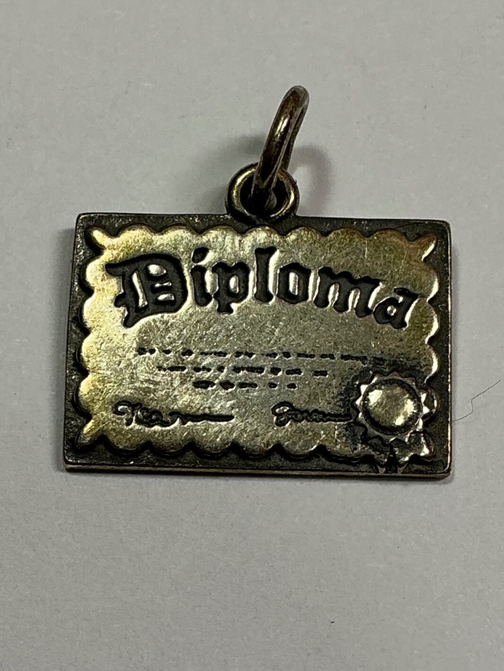 AVERY Sterling Silver Personalized Diploma Pendant